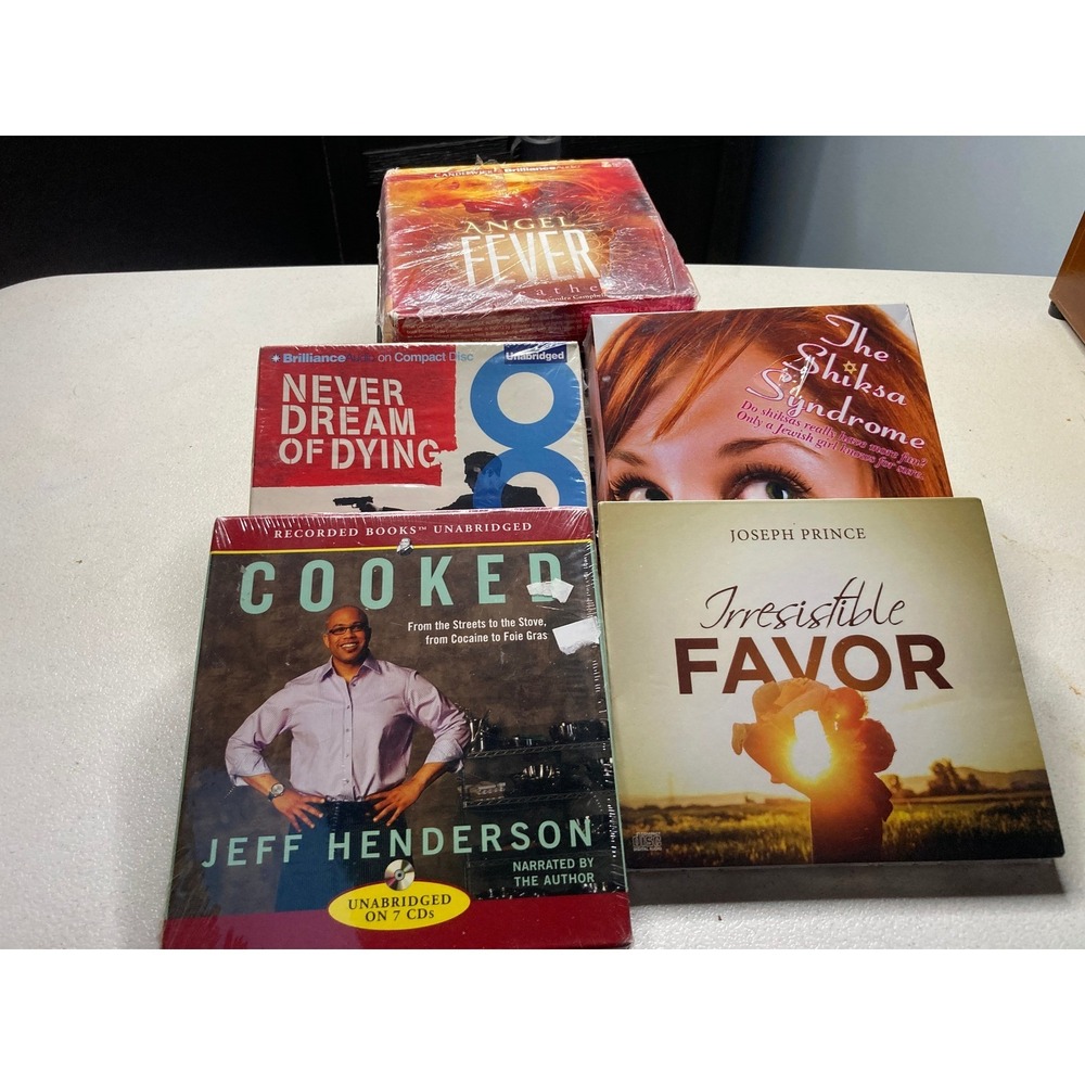 Lot of 5 Audiobook CD Sets New Sealed Cooked James Bond Angel Fever Joe Prince